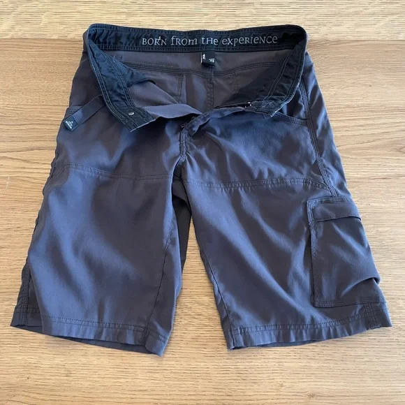 Prana Zion Stretch Outdoor/Hiking Shorts Adjustable Waist Gray Mens XS - Picture 8 of 13